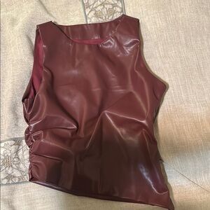 Elegant Burgundy Sleeveless Top